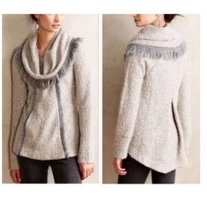 Angel Of The North Gray Cowl Neck Sweater